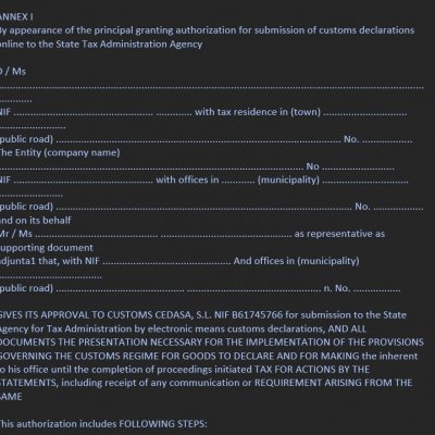 L'autorisation de dédouanement